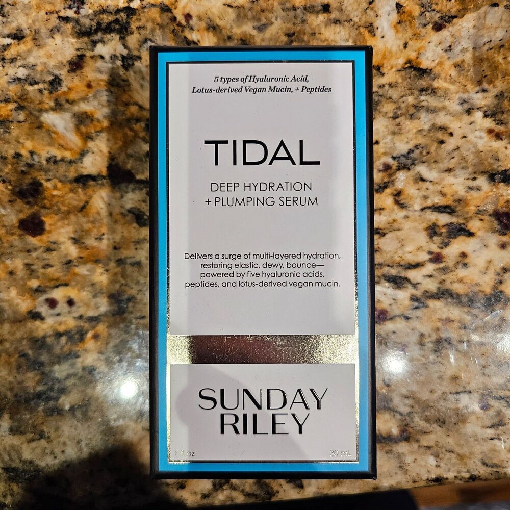 Sunday Riley Tidal Deep Hydration + Plumping Serum 1 fl oz / 30 mL New In Box
